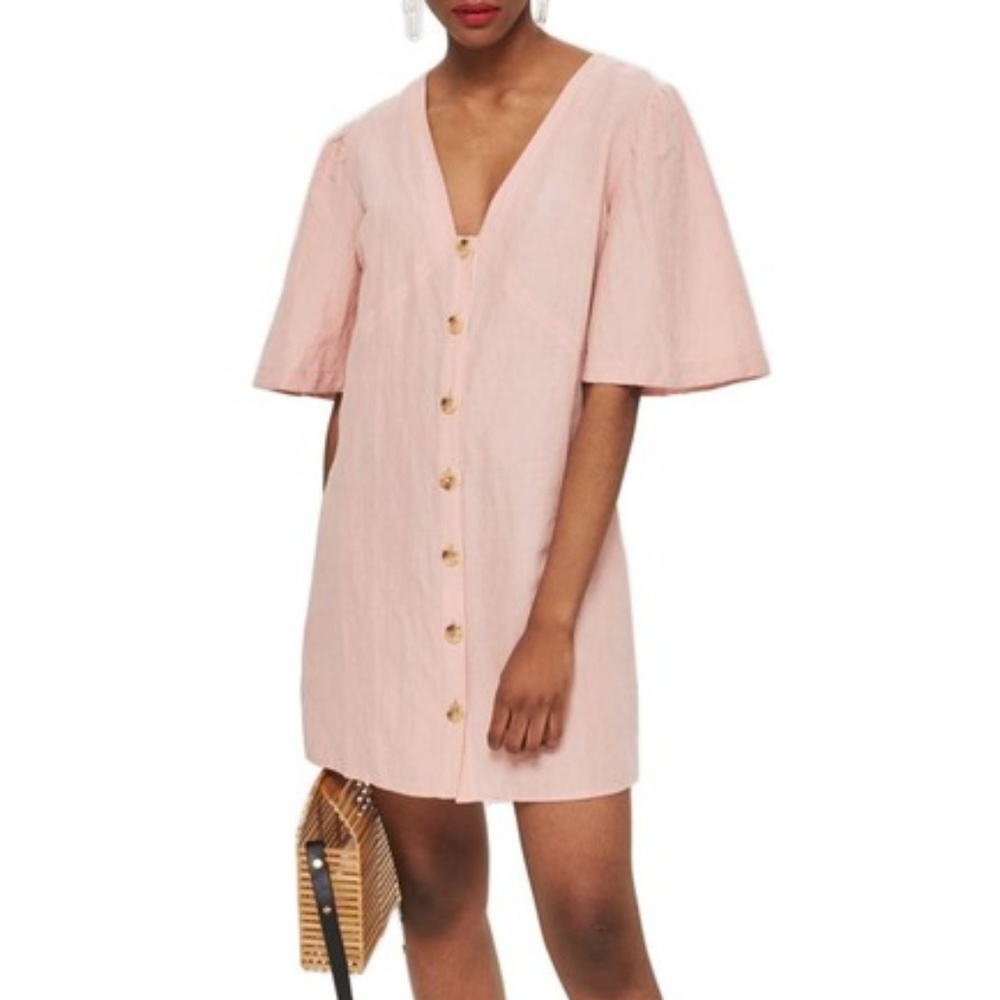 New Topshop Angel Sleeve Shift Dress - Picture 1 of 1